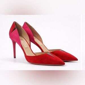 Aquazzura Bi-Color Suede Heels | Pointed Toe | EU 38 | Stunning & Rare